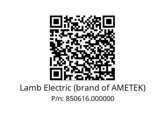   Lamb Electric (brand of AMETEK) 850616.000000