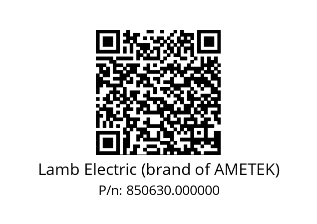   Lamb Electric (brand of AMETEK) 850630.000000