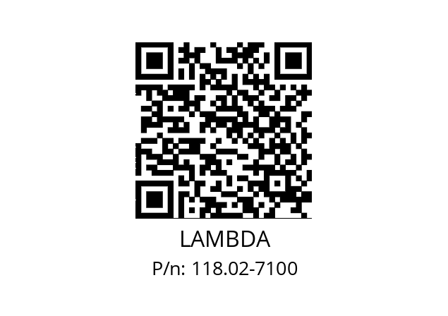   LAMBDA 118.02-7100