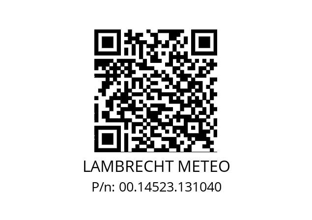   LAMBRECHT METEO 00.14523.131040