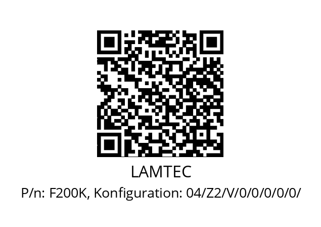   LAMTEC F200K, Konfiguration: 04/Z2/V/0/0/0/0/0/