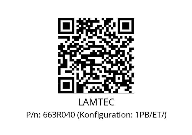   LAMTEC 663R040 (Konfiguration: 1PB/ET/)