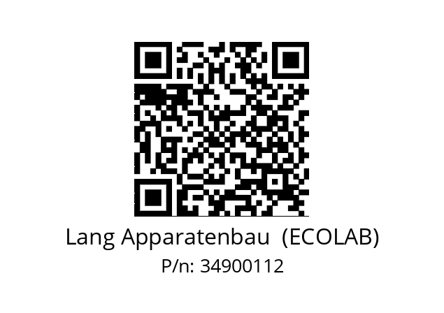   Lang Apparatenbau  (ECOLAB) 34900112