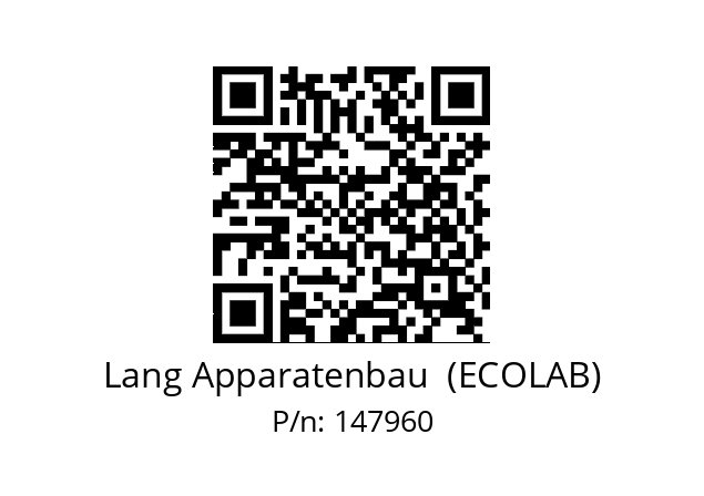   Lang Apparatenbau  (ECOLAB) 147960