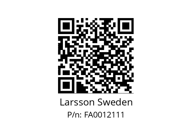   Larsson Sweden FA0012111