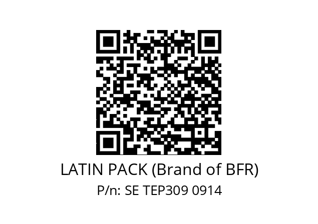   LATIN PACK (Brand of BFR) SE TEP309 0914