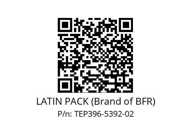   LATIN PACK (Brand of BFR) TEP396-5392-02