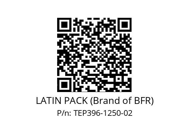   LATIN PACK (Brand of BFR) TEP396-1250-02