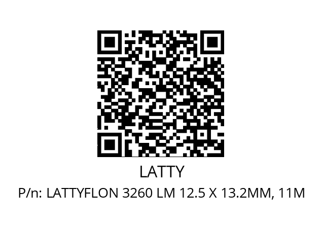   LATTY LATTYFLON 3260 LM 12.5 X 13.2MM, 11M