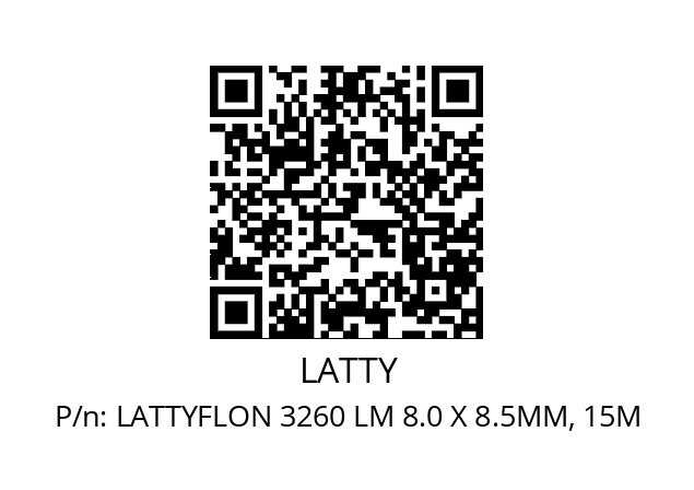   LATTY LATTYFLON 3260 LM 8.0 X 8.5MM, 15M