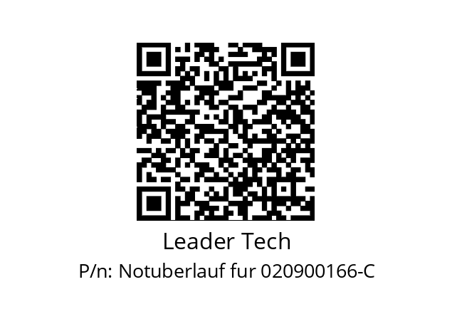   Leader Tech Notuberlauf fur 020900166-C