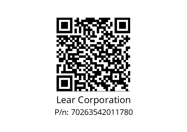   Lear Corporation 70263542011780