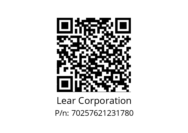   Lear Corporation 70257621231780