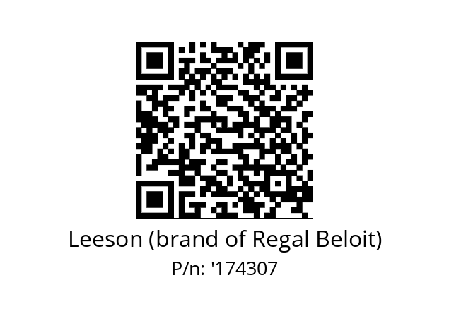  '174307 Leeson (brand of Regal Beloit) '174307