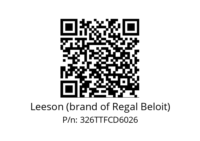   Leeson (brand of Regal Beloit) 326TTFCD6026