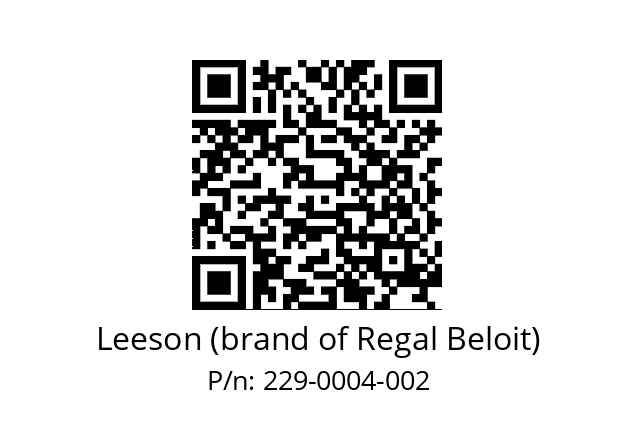   Leeson (brand of Regal Beloit) 229-0004-002