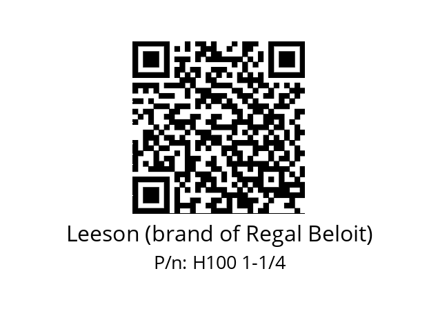   Leeson (brand of Regal Beloit) H100 1-1/4