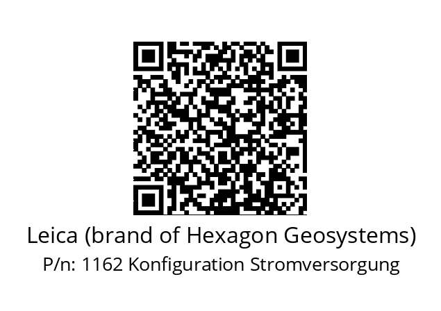   Leica (brand of Hexagon Geosystems) 1162 Konfiguration Stromversorgung