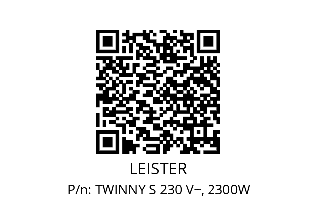   LEISTER TWINNY S 230 V~, 2300W