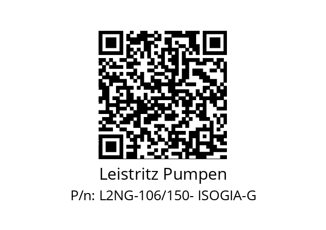   Leistritz Pumpen L2NG-106/150- ISOGIA-G