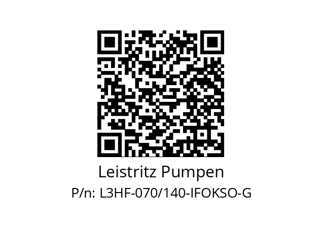   Leistritz Pumpen L3HF-070/140-IFOKSO-G