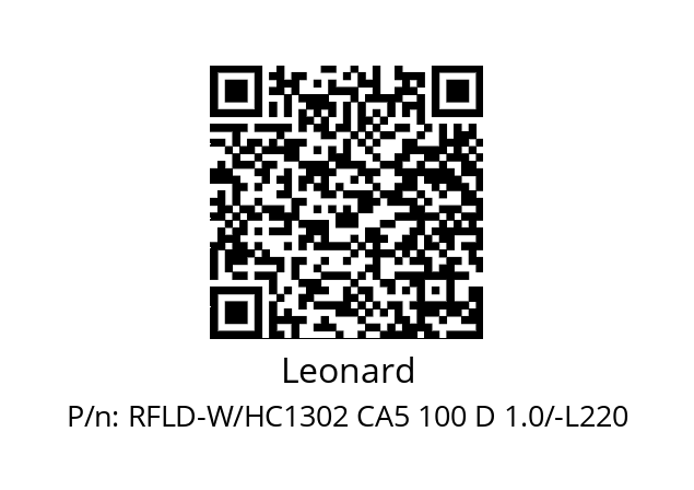   Leonard RFLD-W/HC1302 CA5 100 D 1.0/-L220