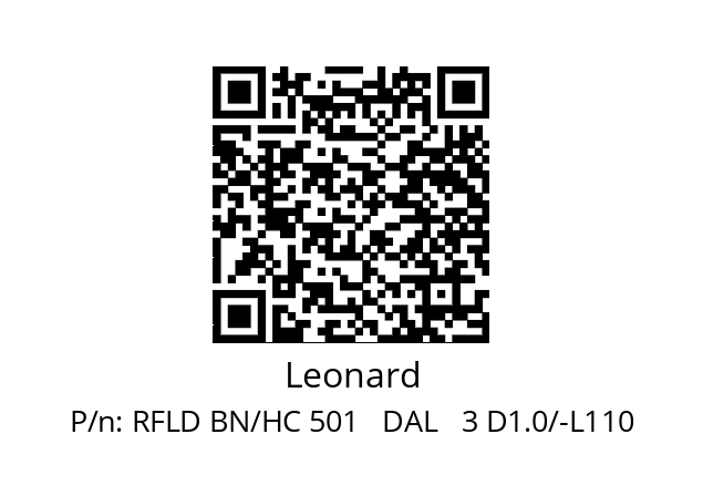   Leonard RFLD BN/HC 501   DAL   3 D1.0/-L110