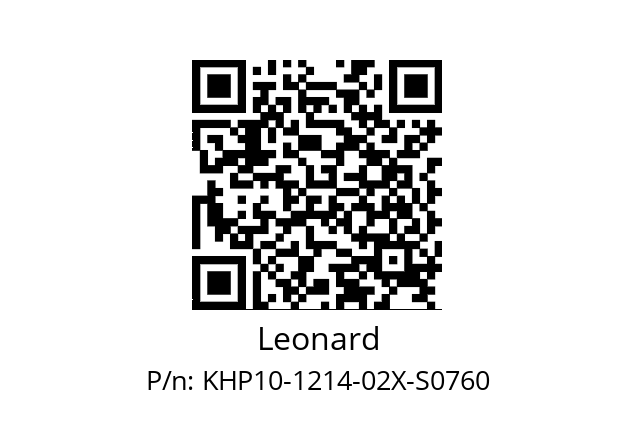   Leonard KHP10-1214-02X-S0760