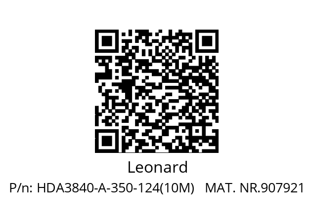   Leonard HDA3840-A-350-124(10M)   MAT. NR.907921