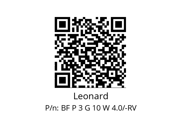   Leonard BF P 3 G 10 W 4.0/-RV