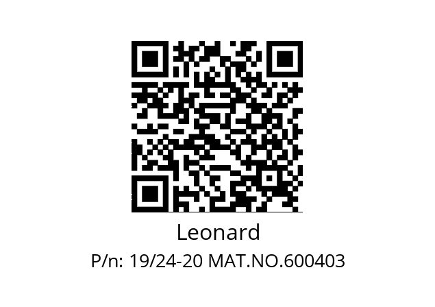   Leonard 19/24-20 MAT.NO.600403