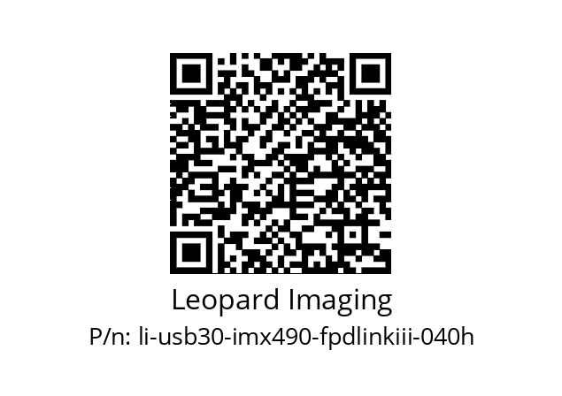   Leopard Imaging li-usb30-imx490-fpdlinkiii-040h