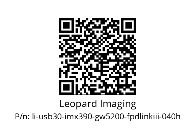   Leopard Imaging li-usb30-imx390-gw5200-fpdlinkiii-040h