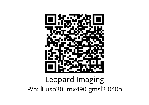   Leopard Imaging li-usb30-imx490-gmsl2-040h