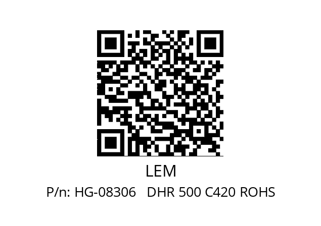   LEM HG-08306   DHR 500 C420 ROHS