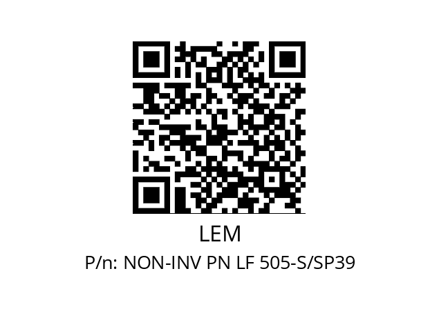   LEM NON-INV PN LF 505-S/SP39