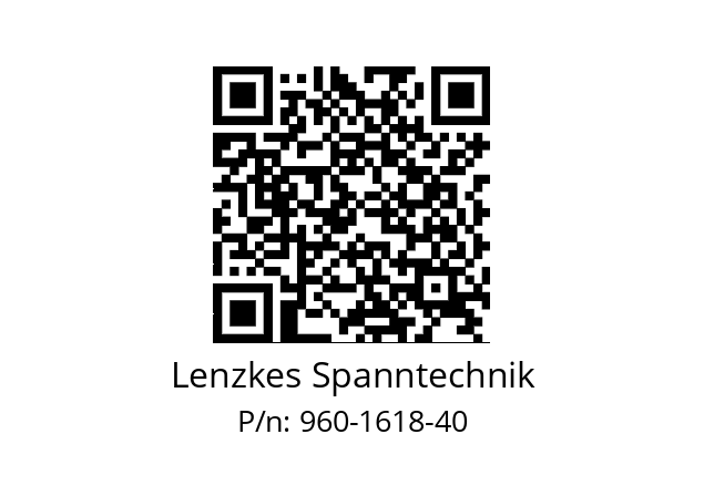   Lenzkes Spanntechnik 960-1618-40