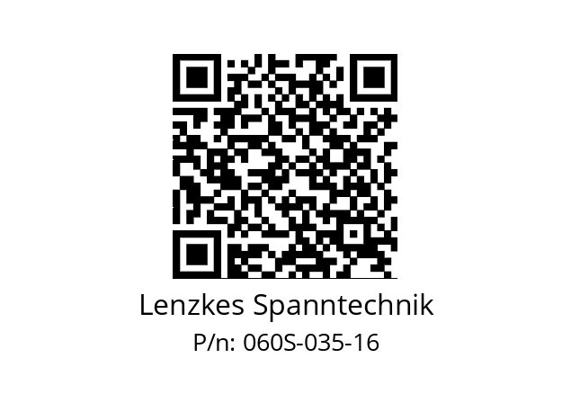   Lenzkes Spanntechnik 060S-035-16