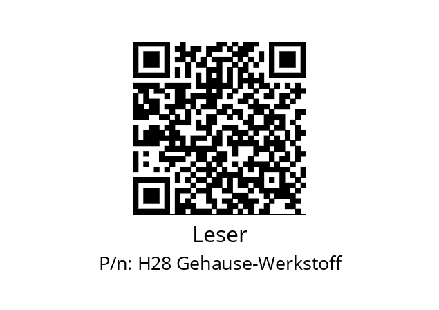   Leser H28 Gehause-Werkstoff