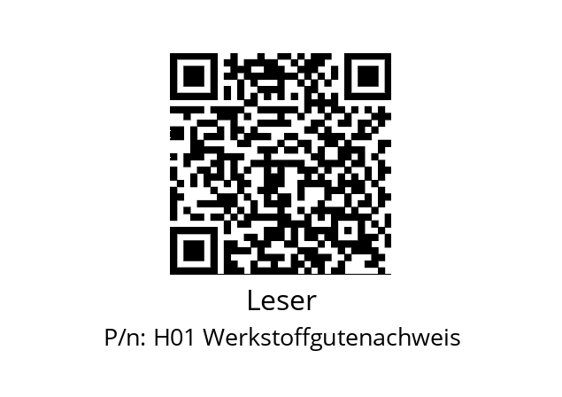   Leser H01 Werkstoffgutenachweis