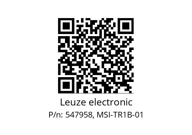   Leuze electronic 547958, MSI-TR1B-01