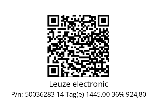   Leuze electronic 50036283 14 Tag(e) 1445,00 36% 924,80