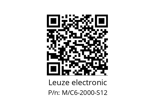   Leuze electronic M/C6-2000-S12