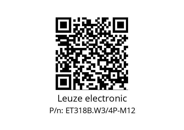   Leuze electronic ET318B.W3/4P-M12