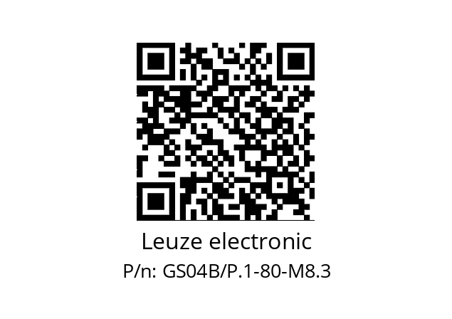  50146167 Leuze electronic GS04B/P.1-80-M8.3