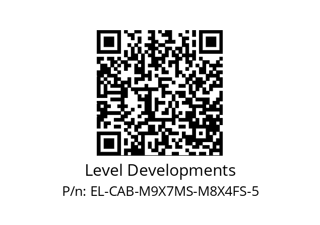   Level Developments EL-CAB-M9X7MS-M8X4FS-5