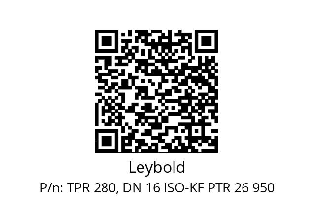   Leybold TPR 280, DN 16 ISO-KF PTR 26 950