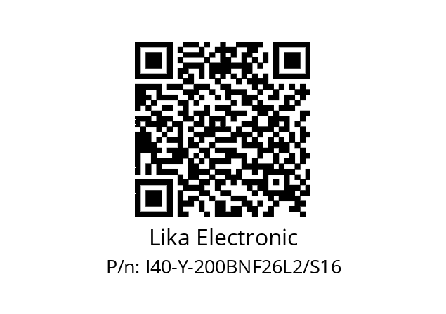   Lika Electronic I40-Y-200BNF26L2/S16