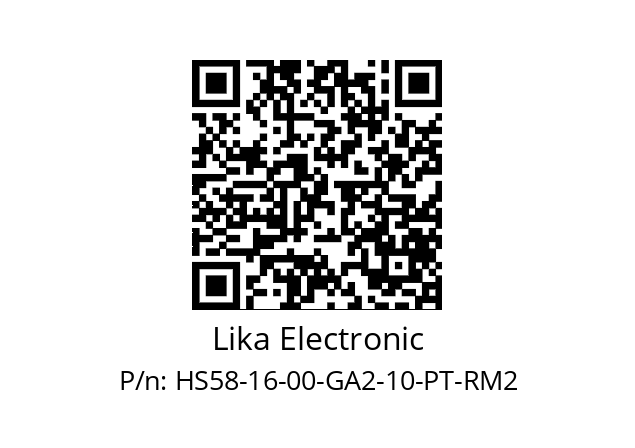   Lika Electronic HS58-16-00-GA2-10-PT-RM2