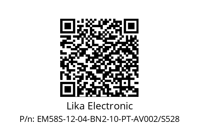   Lika Electronic EM58S-12-04-BN2-10-PT-AV002/S528